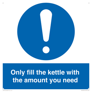 Only fill the kettle with the amount you need
